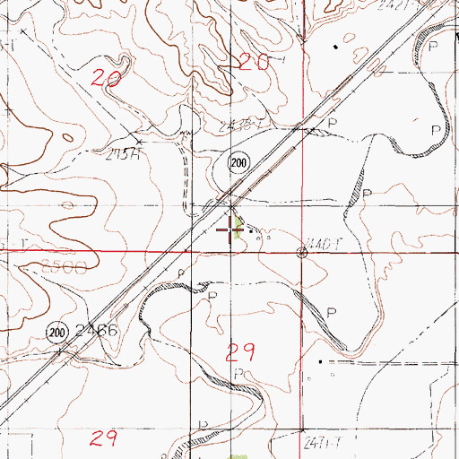 Topographic Map of 19N48E20DDCD01 Well, MT
