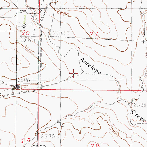 Topographic Map of 19N47E21CDBD01 Well, MT
