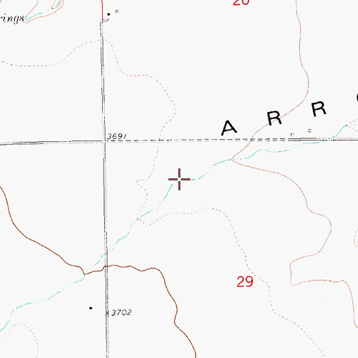 Topographic Map of 19N13E29BCAA01 Well, MT