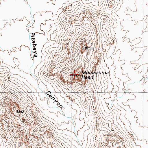 Topographic Map of Montezuma Head, AZ