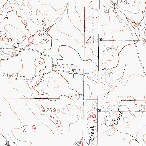 Topographic Map of 19N44E20DADD01 Well, MT