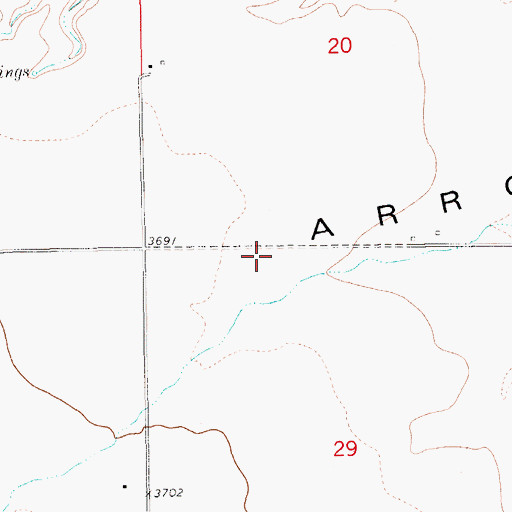 Topographic Map of 19N13E29BABB01 Well, MT