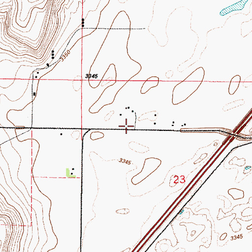 Topographic Map of 19N01E23B___01 Well, MT