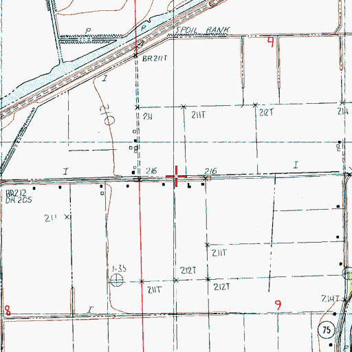 Topographic Map of Ditch Number 41a, AR