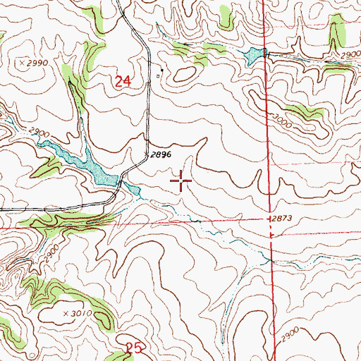 Topographic Map of 19N27E24DCAD01 Well, MT