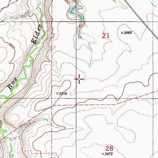 Topographic Map of 19N06E21____01 Well, MT