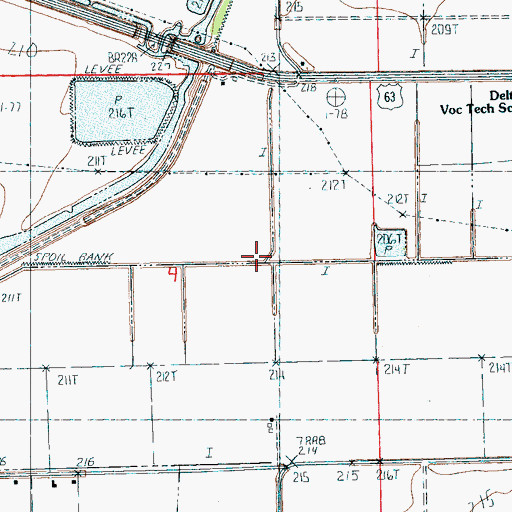Topographic Map of Ditch Number 42, AR