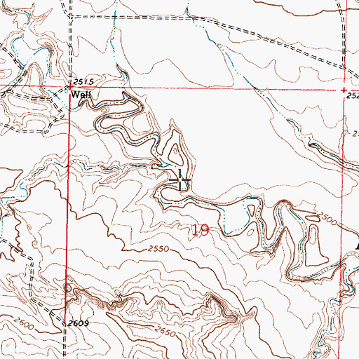 Topographic Map of 19N40E19B___01 Well, MT