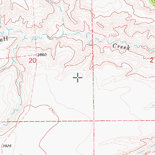 Topographic Map of 19N11E20DA__01 Spring, MT