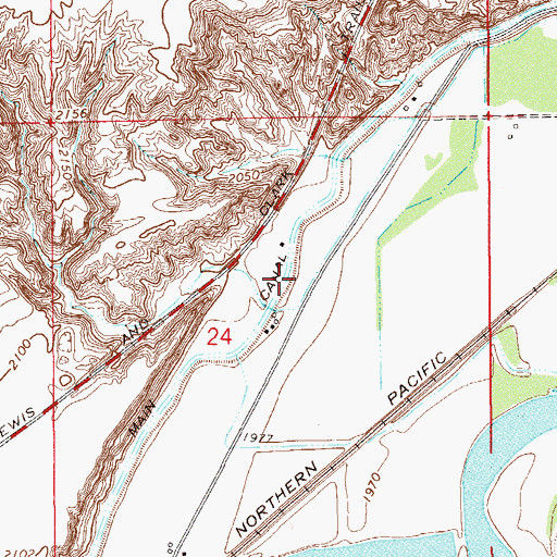 Topographic Map of 19N57E24AC__01 Well, MT