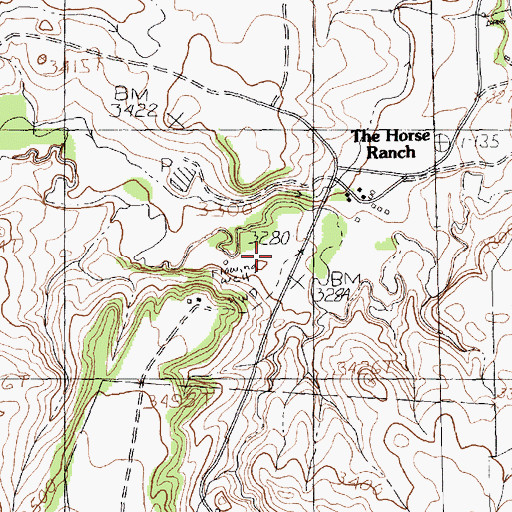 Topographic Map of 19N20E23DB__01 Well, MT