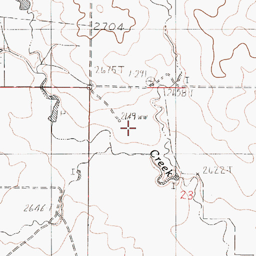 Topographic Map of 19N46E23BBDB01 Well, MT