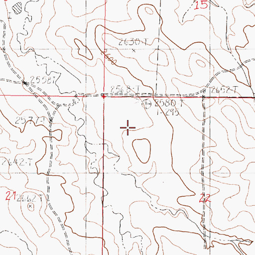 Topographic Map of 19N45E22BBAC01 Well, MT