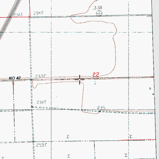 Topographic Map of Ditch Number 42, AR