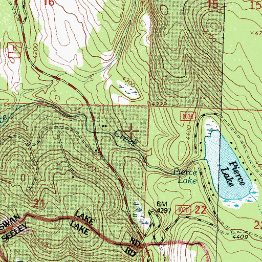 Topographic Map of 19N16W21AADA01 Well, MT