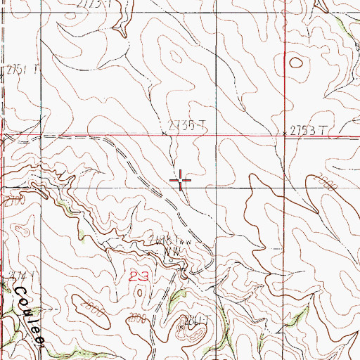 Topographic Map of 19N50E23ACD_01 Well, MT