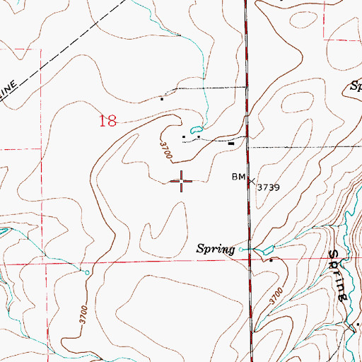 Topographic Map of 19N04E18D___01 Well, MT