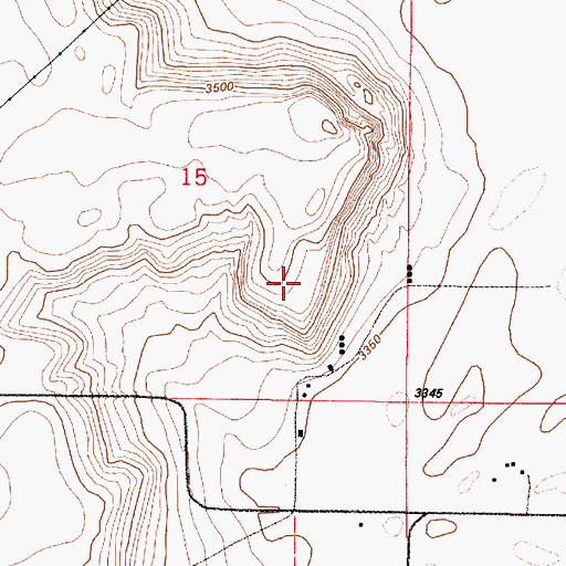 Topographic Map of 19N01E15D___01 Well, MT