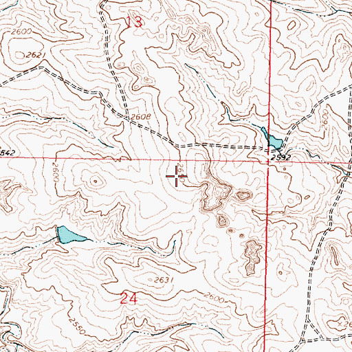 Topographic Map of 19N40E24ABA_01 Well, MT