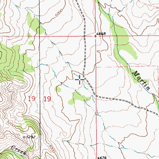 Topographic Map of 19N10E19AD__01 Spring, MT