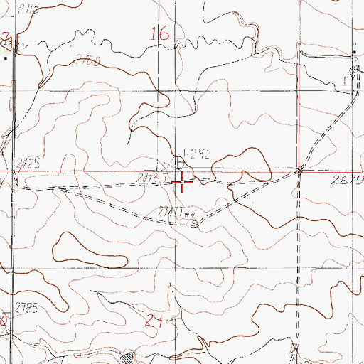 Topographic Map of 19N46E21ABBB01 Well, MT