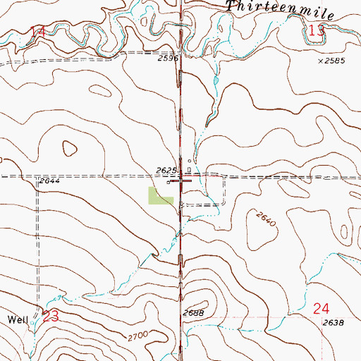 Topographic Map of 19N53E24BBBB01 Well, MT