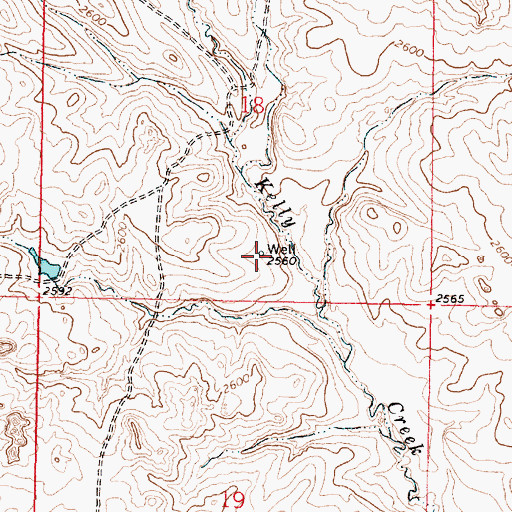 Topographic Map of 19N41E18DCCA01 Well, MT