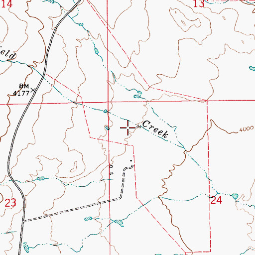 Topographic Map of 19N10E24BB__01 Spring, MT