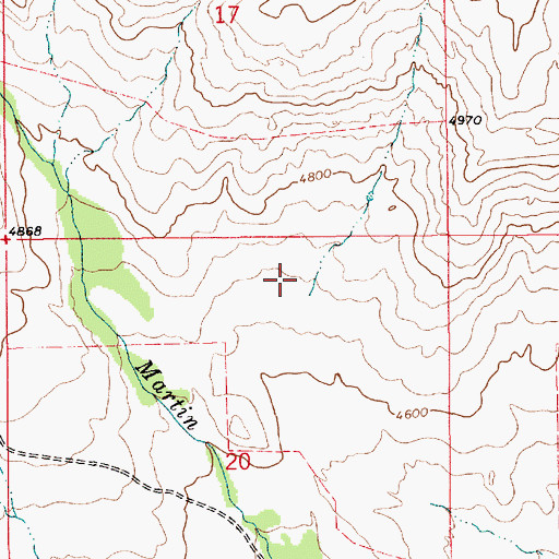 Topographic Map of 19N10E20AB__01 Spring, MT