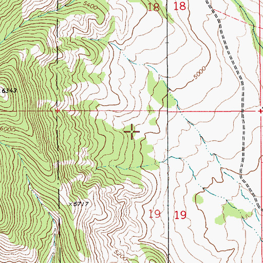 Topographic Map of 19N10E19BA__01 Spring, MT