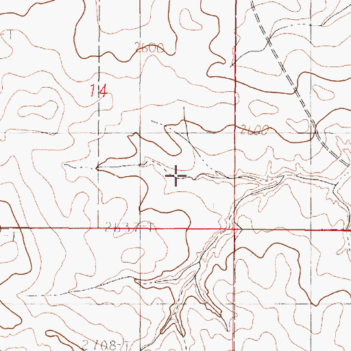 Topographic Map of 19N47E14DDBB01 Well, MT