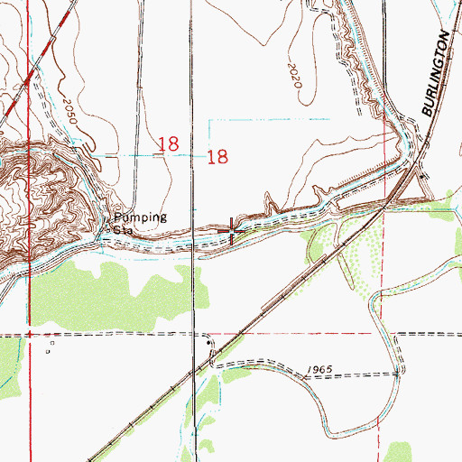 Topographic Map of 19N58E18DB__01 Well, MT