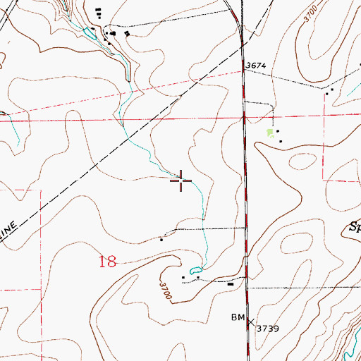 Topographic Map of 19N04E18A___02 Well, MT