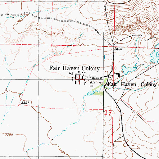 Topographic Map of 19N01E17A___01 Well, MT