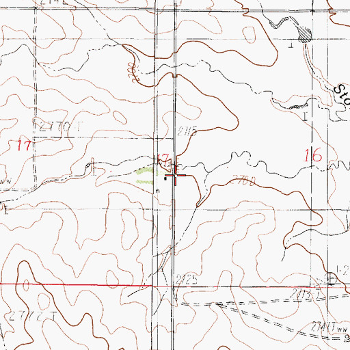 Topographic Map of 19N46E17DAAD01 Well, MT