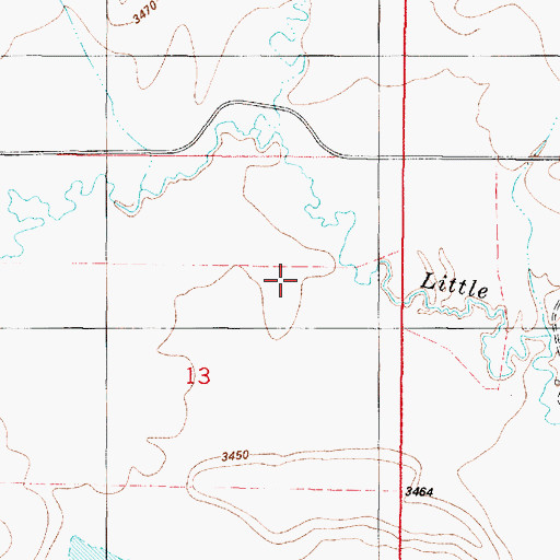 Topographic Map of 19N02W13A___01 Well, MT