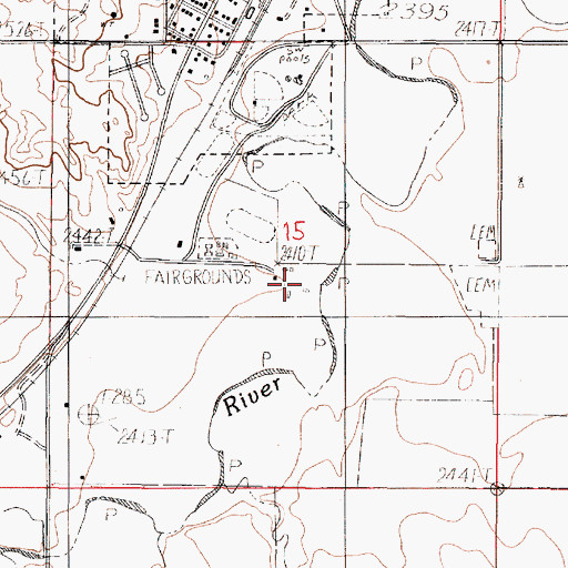 Topographic Map of 19N48E15DBBB01 Well, MT