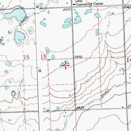Topographic Map of 19N20W15DAAA01 Well, MT