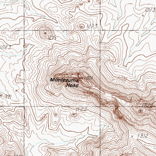 Topographic Map of Montezuma Head, AZ