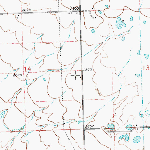 Topographic Map of 19N21W14DAA_01 Well, MT