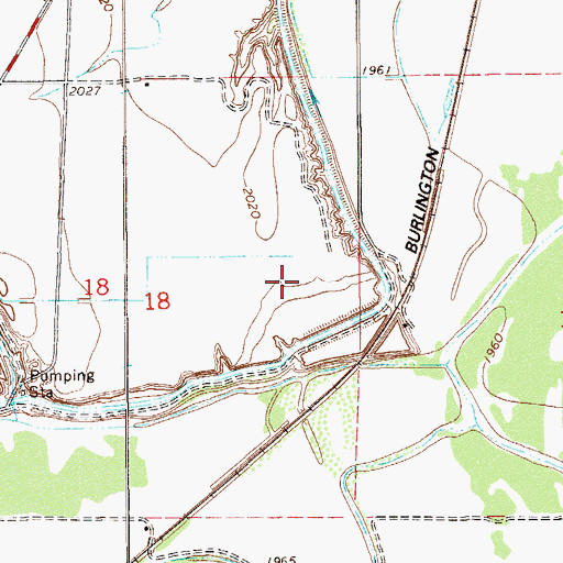 Topographic Map of 19N58E18AD__01 Well, MT