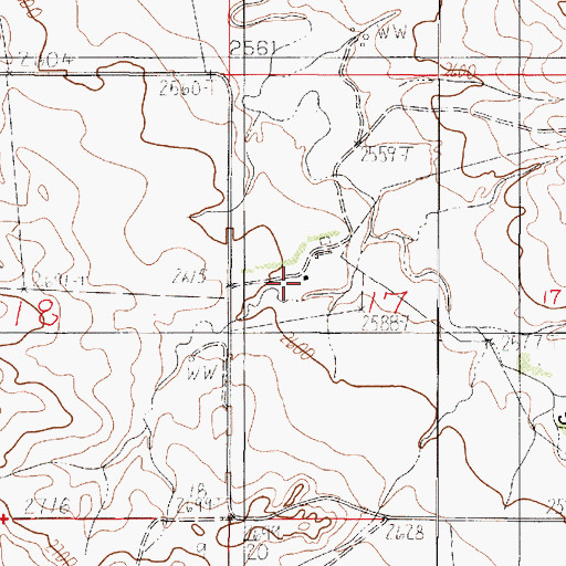 Topographic Map of 19N50E17BCD_01 Well, MT