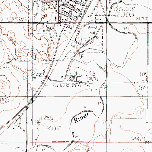 Topographic Map of 19N48E15BDDC01 Well, MT