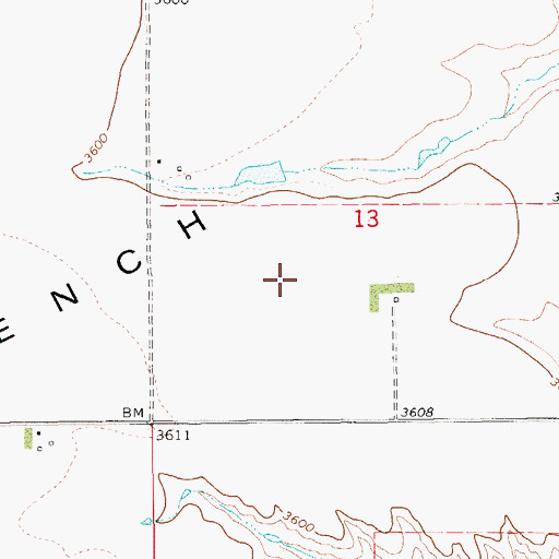 Topographic Map of 19N13E12CDC_01 Well, MT