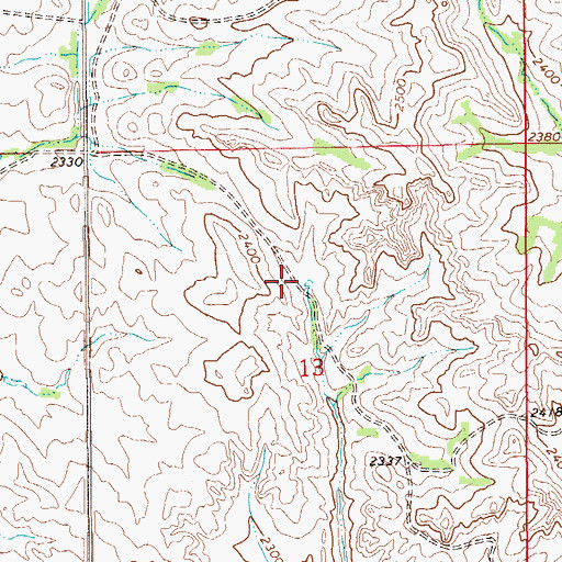 Topographic Map of 19N59E13BDAD01 Well, MT