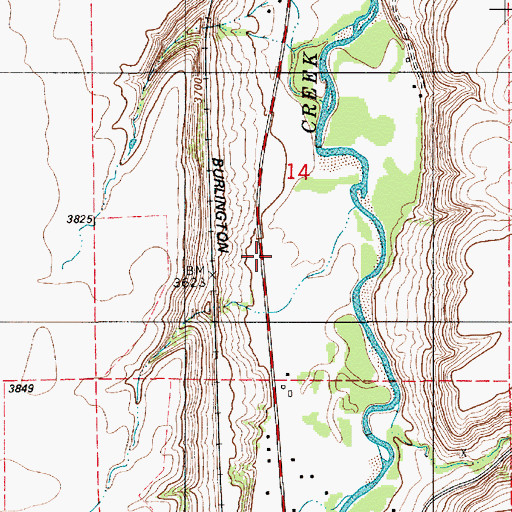 Topographic Map of 19N06E14____01 Well, MT