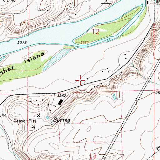 Topographic Map of 19N03E12CDDA01 Well, MT