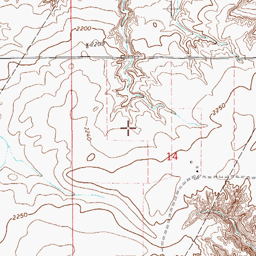 Topographic Map of 19N57E14BD__01 Well, MT