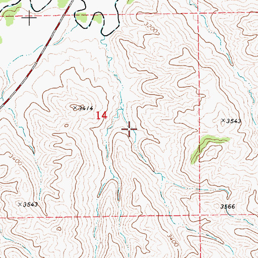 Topographic Map of 19N12E14DBA_01 Well, MT