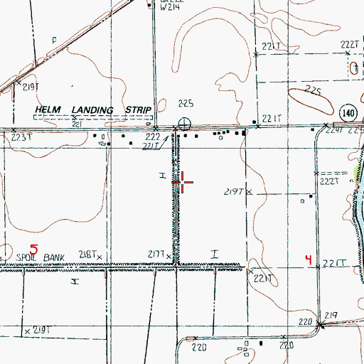 Topographic Map of Ditch Number 45a, AR
